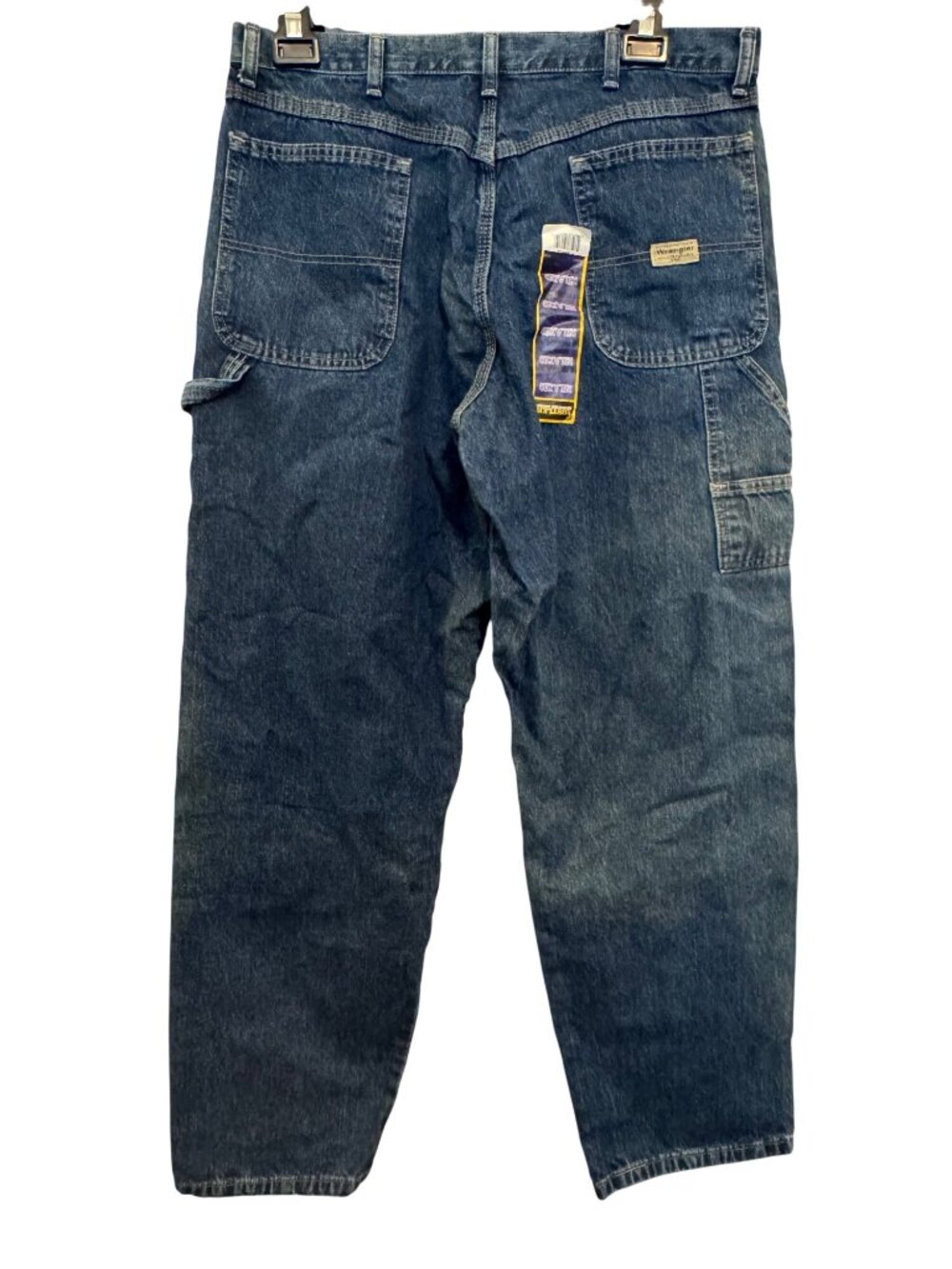 Mens Wrangler Relaxed Fit Carpenter Jeans Size 36x32 Blue Denim